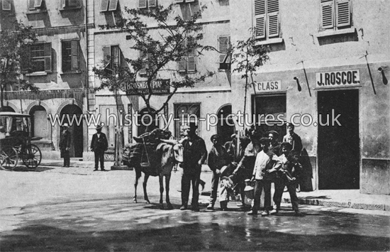 Vegetable Sellers, Main Street, Gibraltar. c.1920's